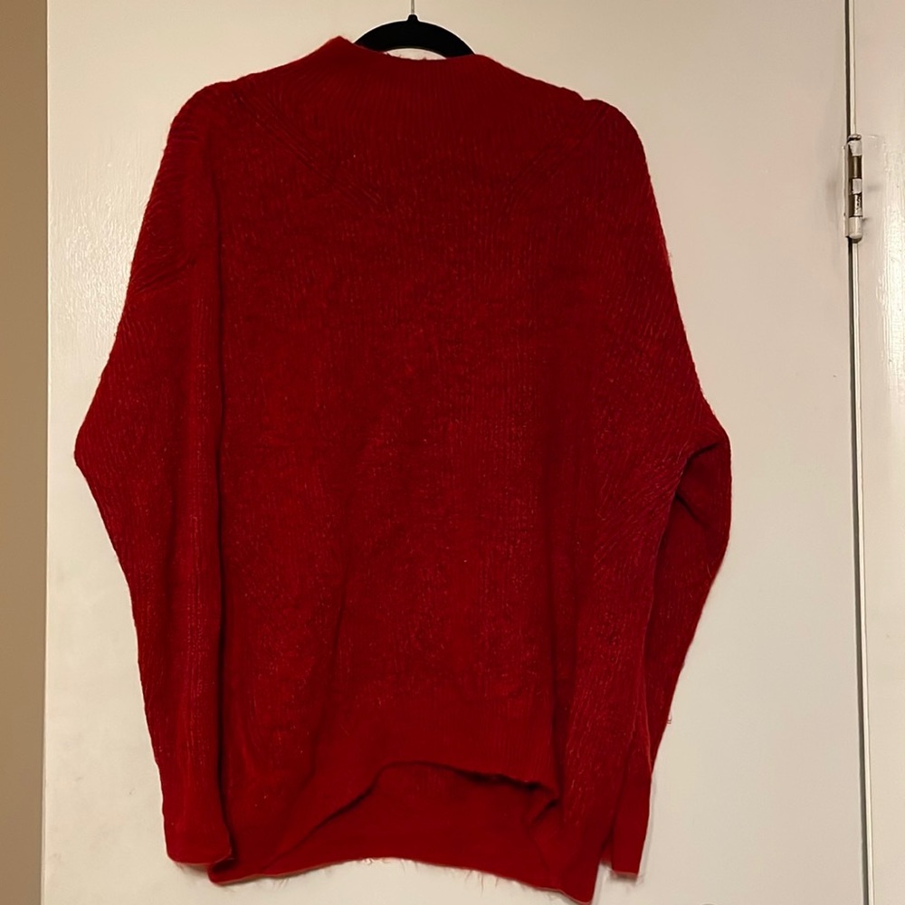 Oversized red sweater